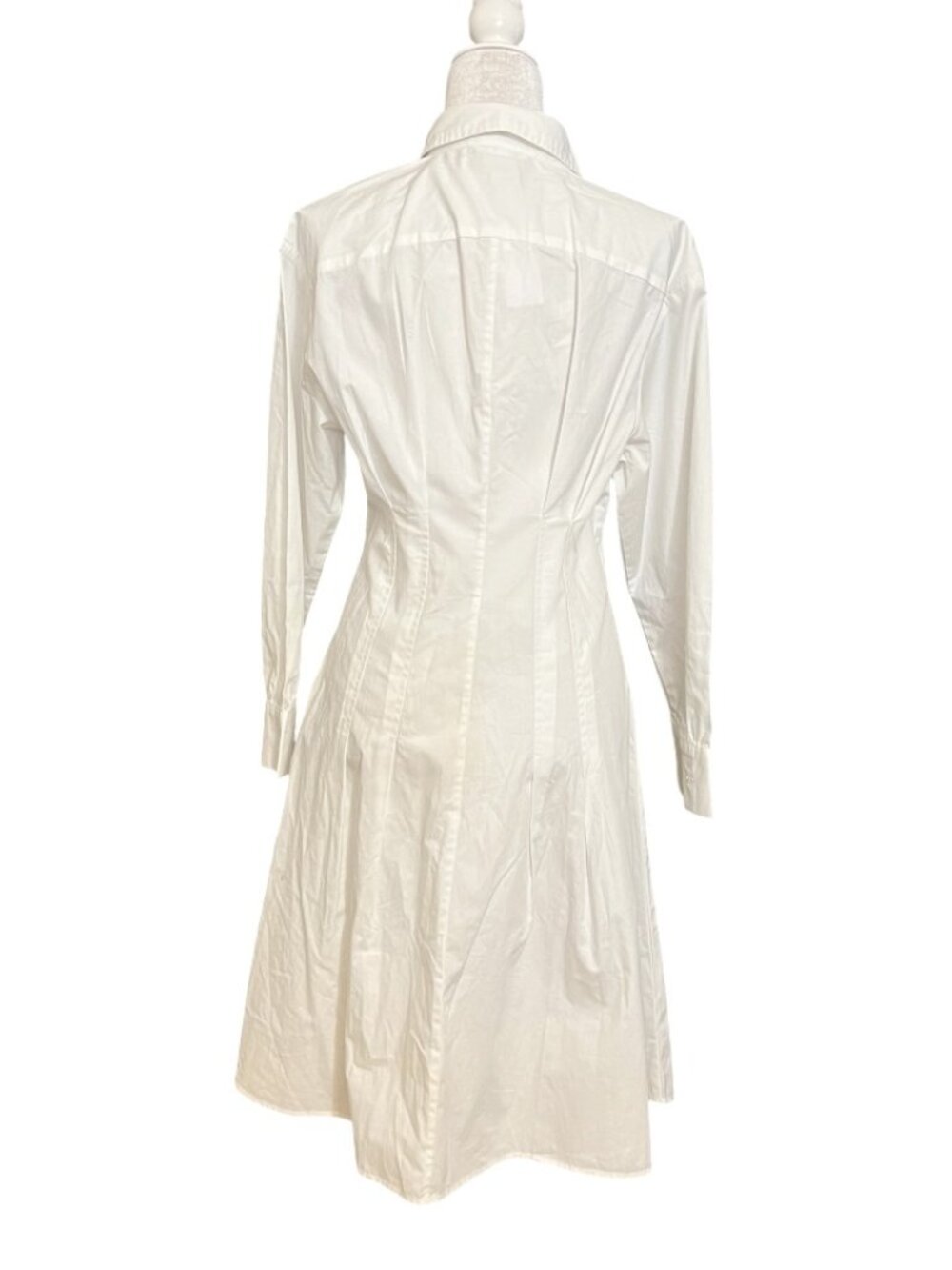 NWT Banana Republic White Cotton Shirt Dress Womens Size 6 Button Front Midi - Picture 3 of 11